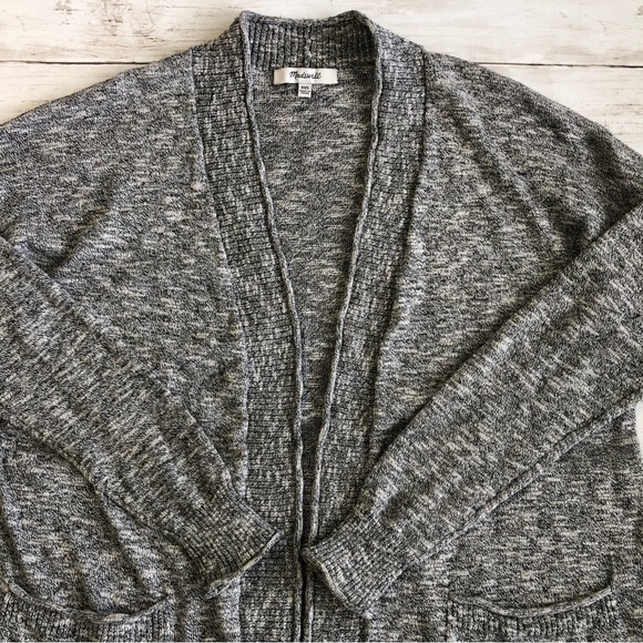 MADEWELL Women’s Heathered Grey Cardigan Knit Sweater Sz XXS - Picture 7 of 13